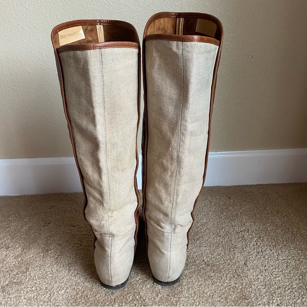 Enzo Angiolini Two-Tone Riding Boots - Picture 5 of 9